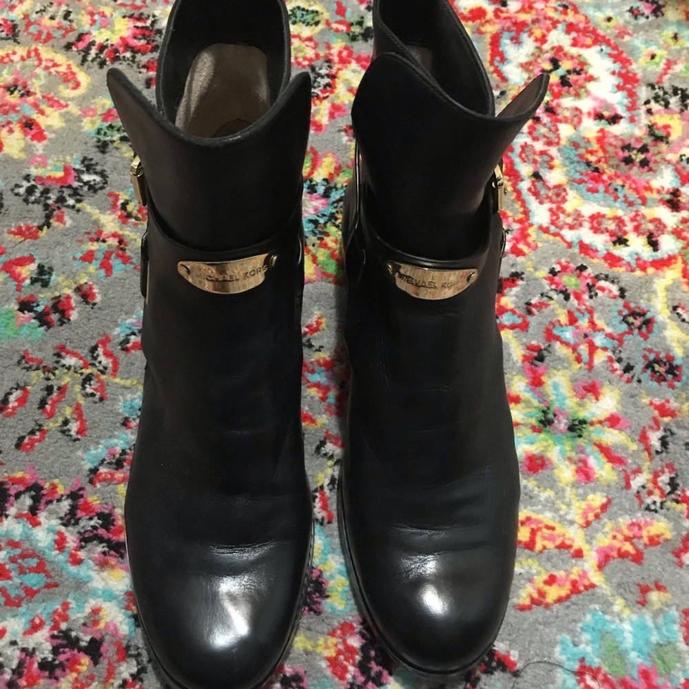 Barely worn Micheal Kors buckle ankle boots